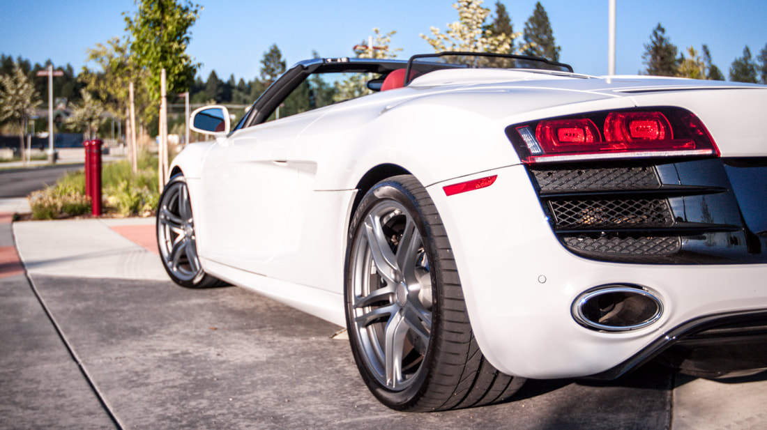 White convertible detailed by Seminole Mobile Auto Detailing Tallahassee